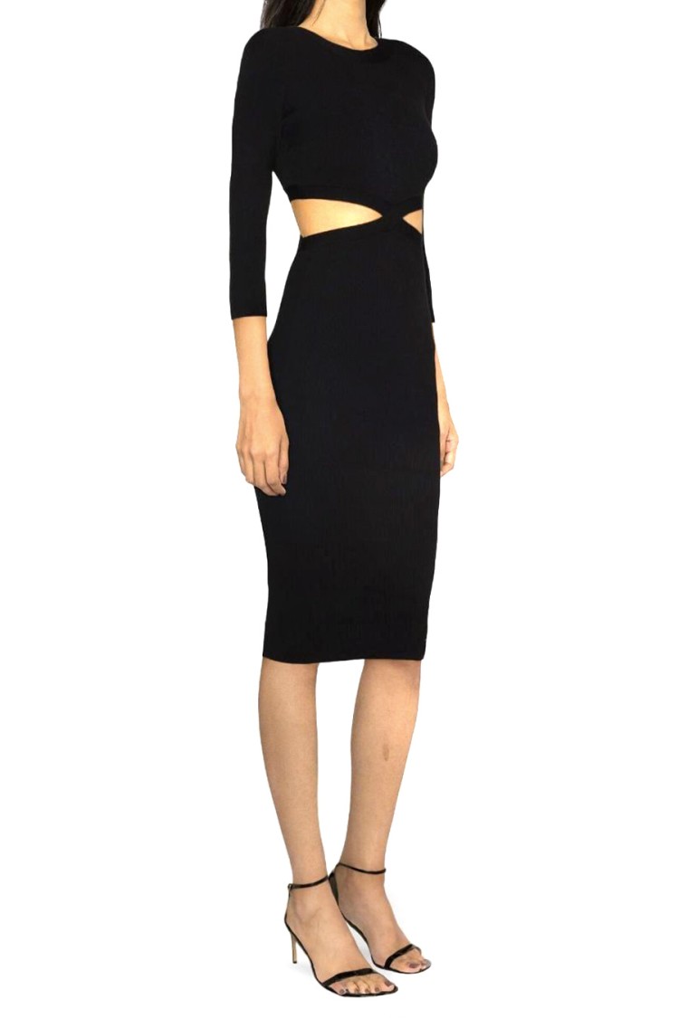 Elisabetta Franchi Knit Dress In Black