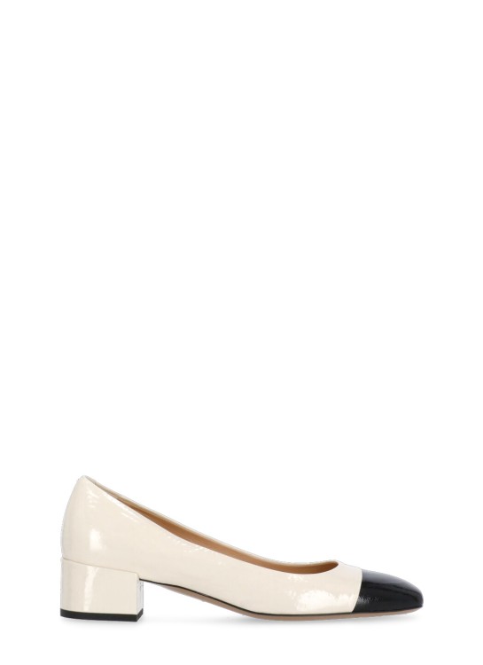 Fru Ivory  Leather Decolleté In White