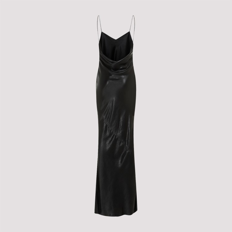 Shop Saint Laurent Black Acetate Long Dress