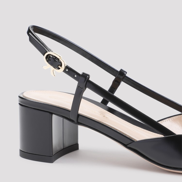 Shop Gianvito Rossi Tokio Slingback In Black