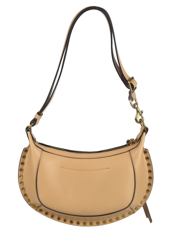 Shop Isabel Marant Oskan Moon Leather Shoulder Bag In Neutrals