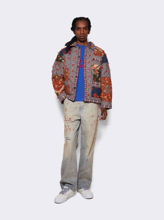 Bode: Multicolor Criss Cross Quilt Jacket