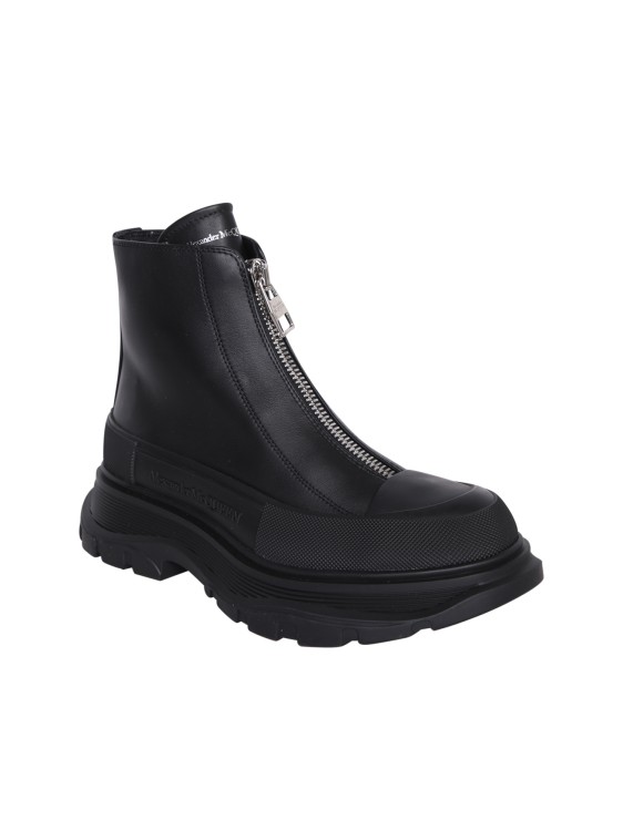 Shop Alexander Mcqueen Tread Slick Boots With Chunky Rubber Sole In Black