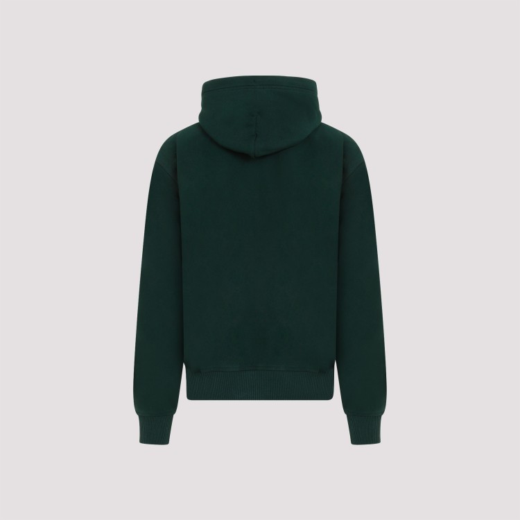 Shop Burberry Ivy Green Cotton Hoodie In Black