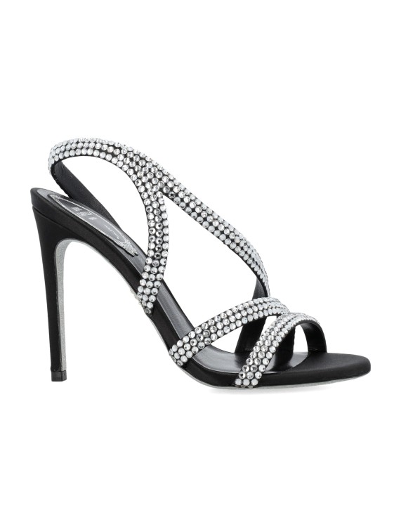 René Caovilla 105mm Lisa Sandals In Black