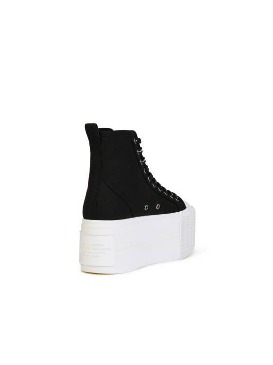 Shop Marc Jacobs (the) 'hight Top Platform' Black Tela Sneakers In White