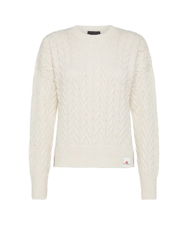 Peuterey White Aplacca Cotton Crew-neck Sweater