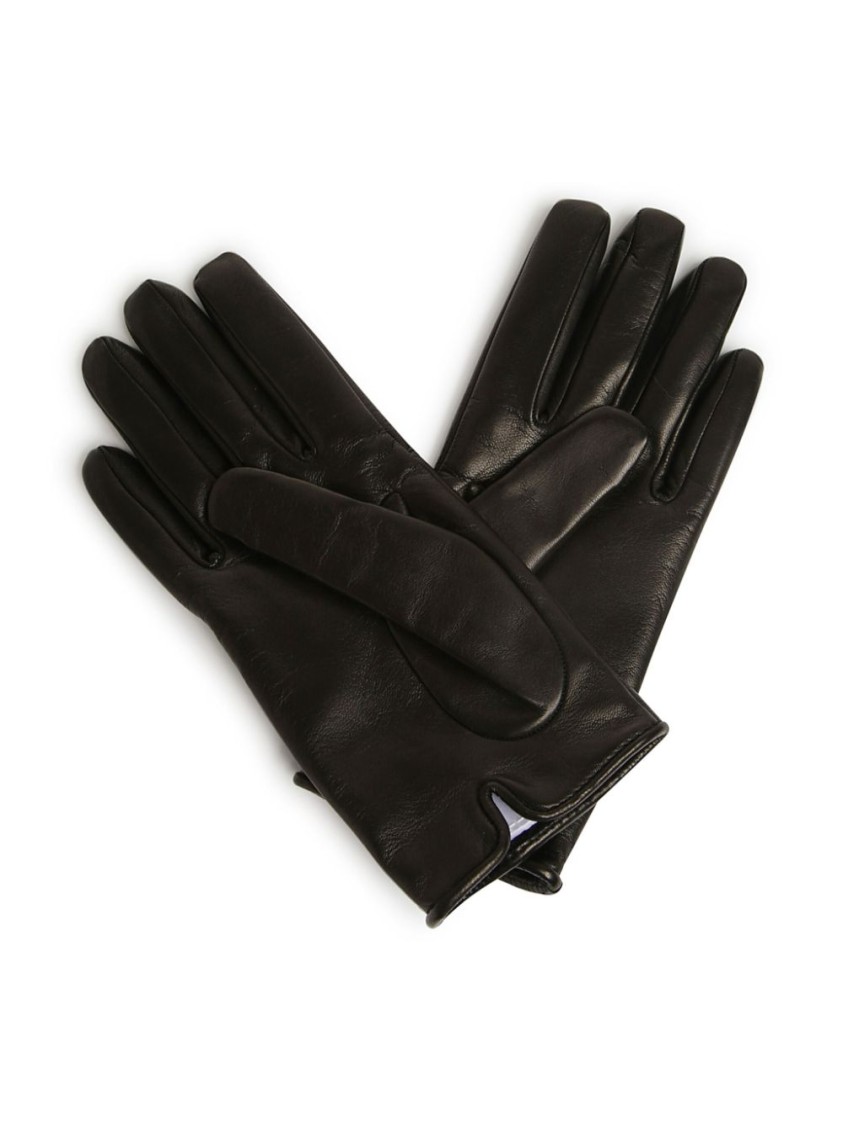 Valentino Luxury Leather Gloves With Elegant Logo Detail And Refined Finish In Black