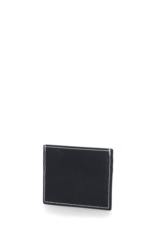 Shop Thom Browne Leather Cards Holder In Black