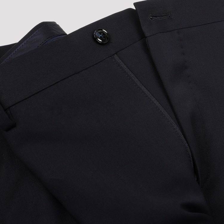 Giorgio Armani Single-breasted Wool Suit In Black