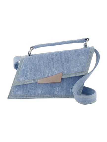 Shop Acne Studios Handbag  - Light Blue - Leather In Grey