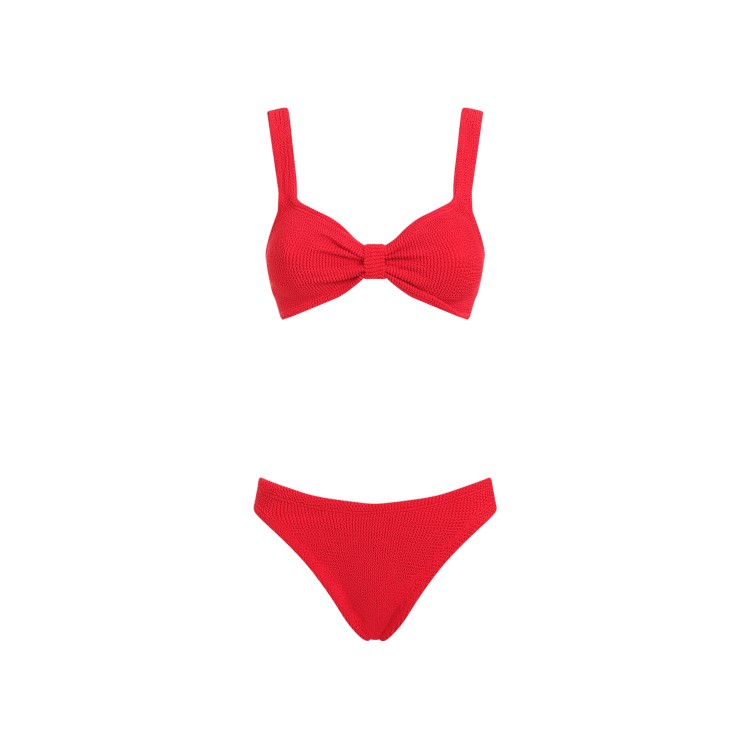 Shop Hunza G Bonnie Red Polyamide Bikini