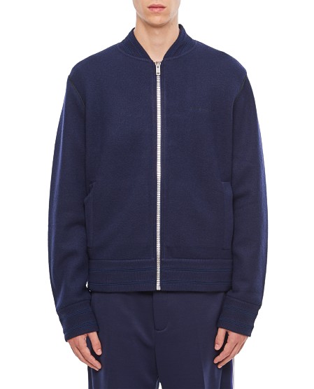 Givenchy Knitted Varsity Jacket In Blue