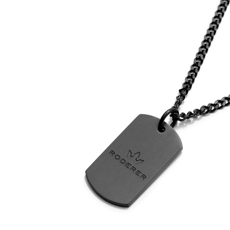 Shop Roderer Lorenzo Necklace - Stainless Steel Black