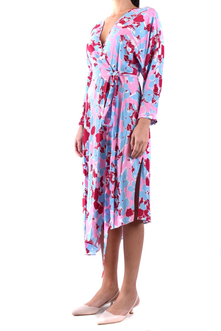 Diane Von Furstenberg Elosie Two Floral Long Sleeve Midi Dress In Multicolor
