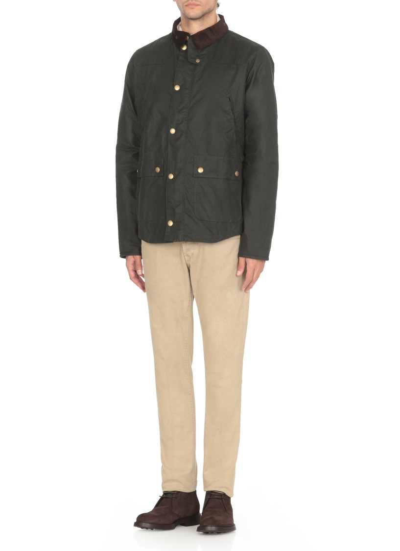 Barbour Reelin Coated Jacket In Green
