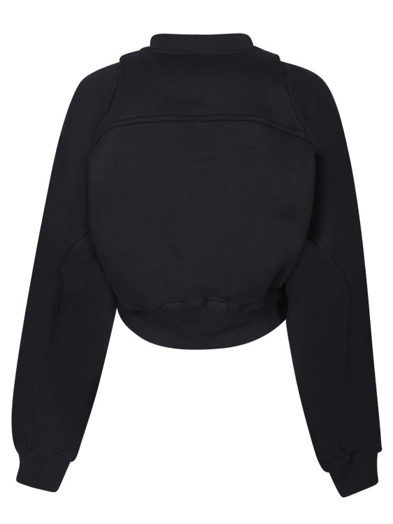 Shop Off-white Cropped Black Sweatshirt
