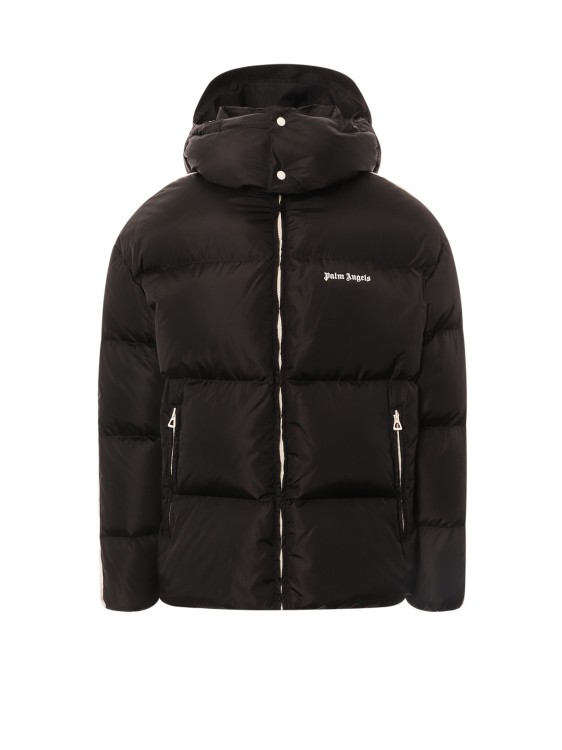 PALM ANGELS PADDED AND QUILTED ECONYLON JACKET WITH LOGO PRINT