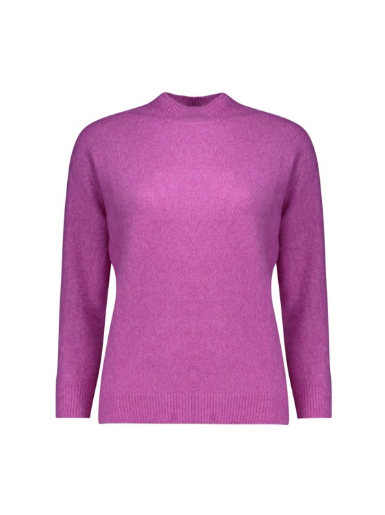 Roberto Collina Purple Mock Neckline Sweater In Pink
