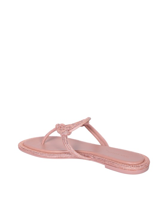 Shop Tory Burch Crystal-embellished Sandal In Pink