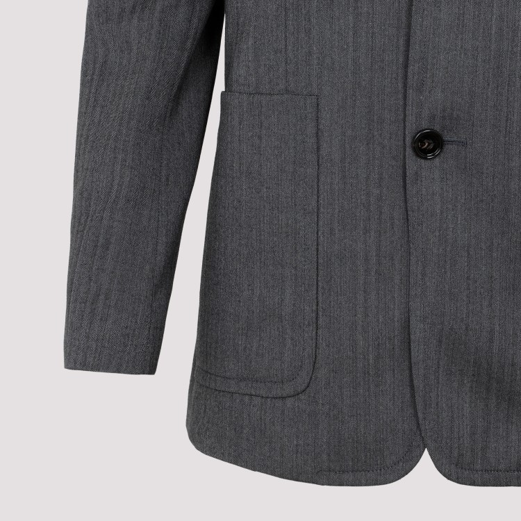 Bottega Veneta Chevron Pattern Jacket In Grey