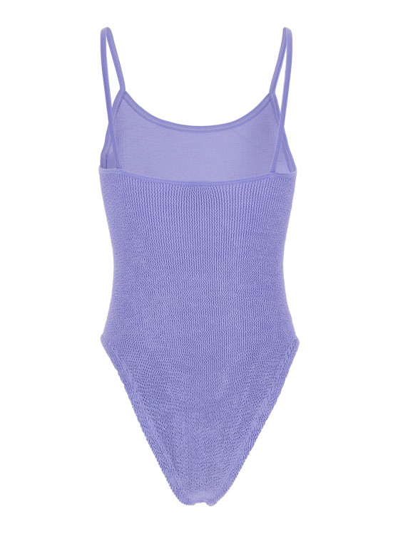Shop Hunza G Pamela' Violet Backless One-piece Swimsuit In Purple