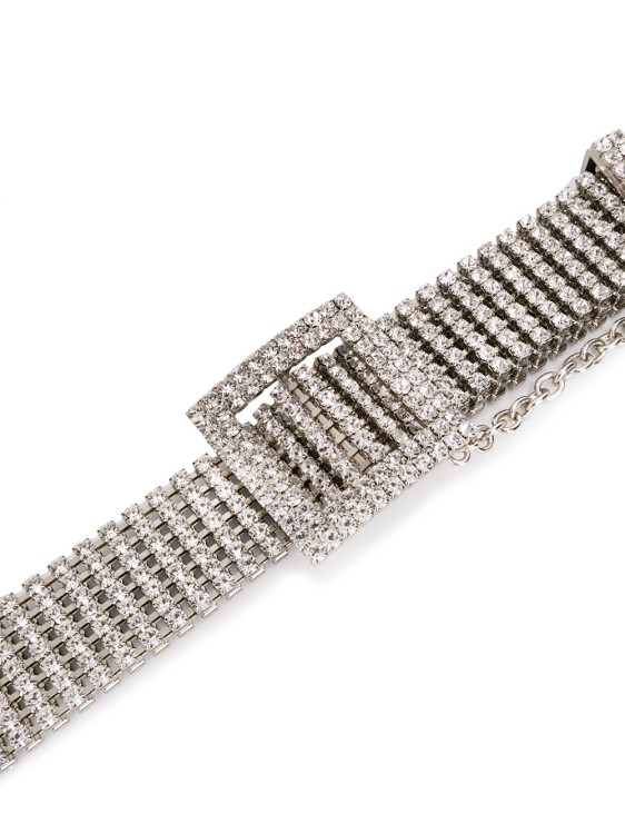 Shop Kate Cate Crystal Embellished Belt In Silver
