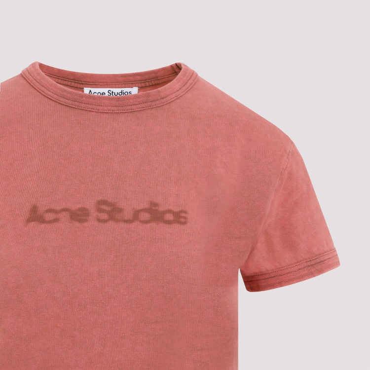 Shop Acne Studios Rust Red Logoed Cotton T-shirt In Burgundy