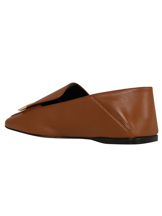 Shop Sergio Rossi Brown Flat Leather Moccasin