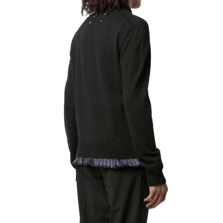 Shop Maison Margiela Black Knitted Pullover