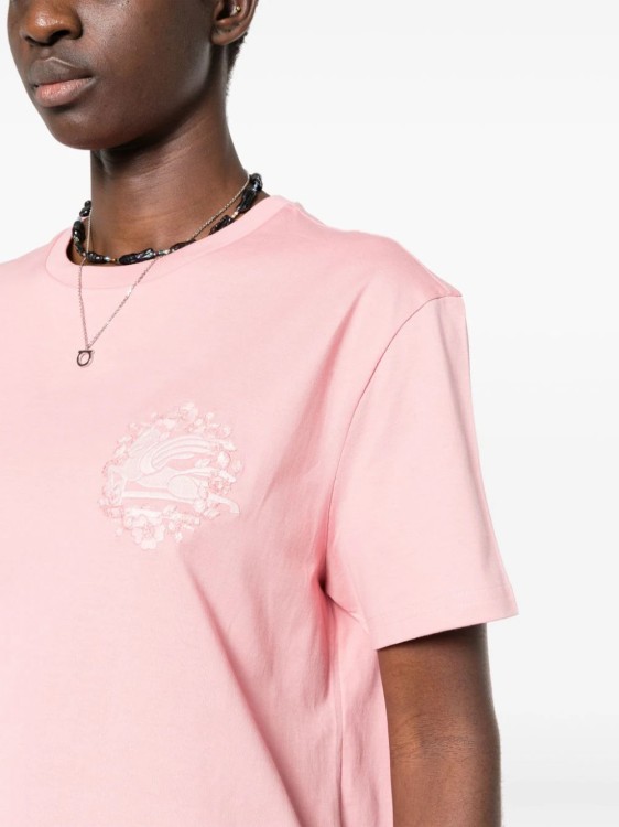 Shop Etro Pink Pegaso T-shirt