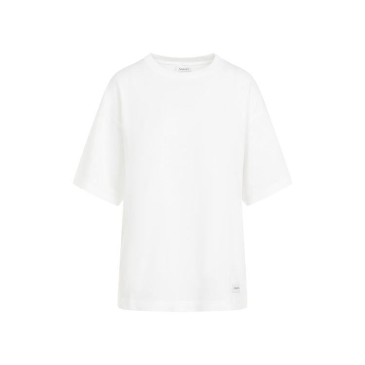 Shop Saint Laurent Cotton And Modal T-shirt In White