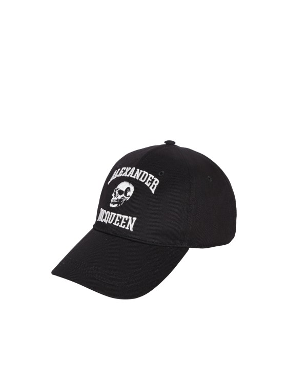 Shop Alexander Mcqueen Baseball Cap With Iconic Embroidered Skull In Black