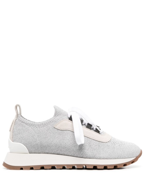 Brunello Cucinelli Sock-style Ankle Sneakers In White