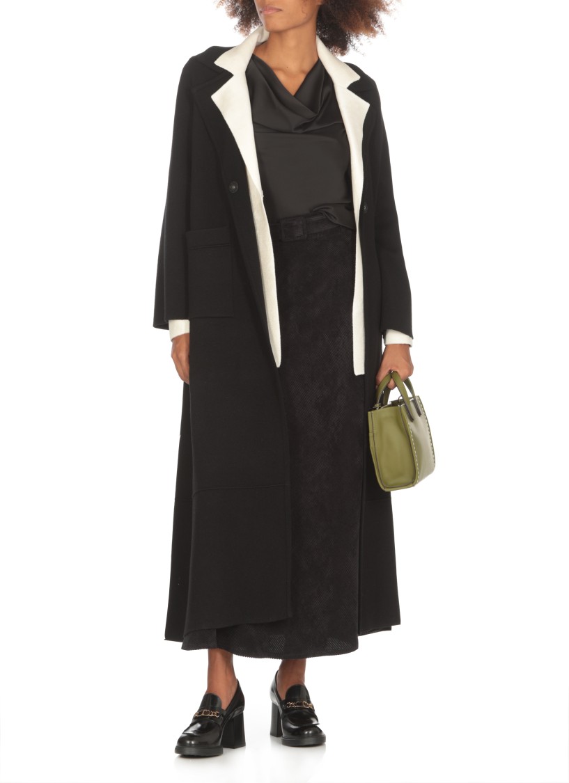 Shop D Exterior D. Exterior Virgin Wool Coat In Black