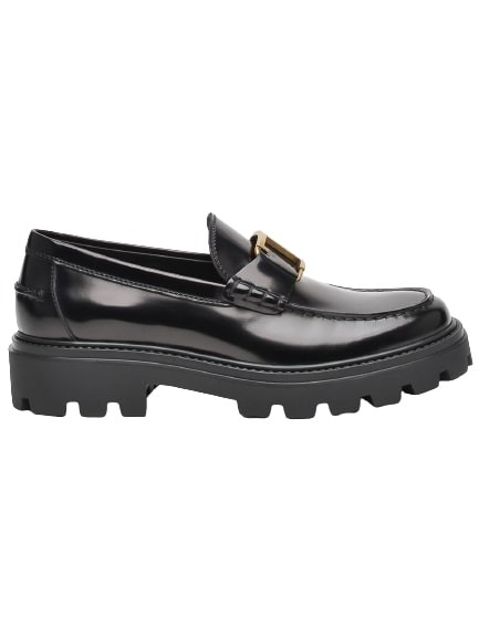 TOD'S BLACK LEATHER MOCCASINS,72be17d4-2508-a853-bde0-1fdb0cf6e9a6