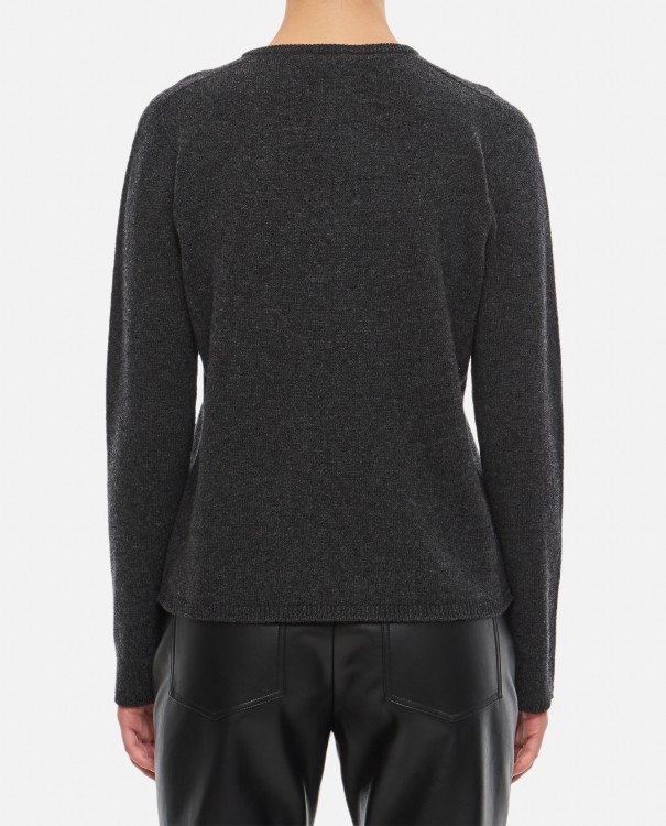 Shop Max Mara Quinto Wool V Neck Slim Sweater In Black