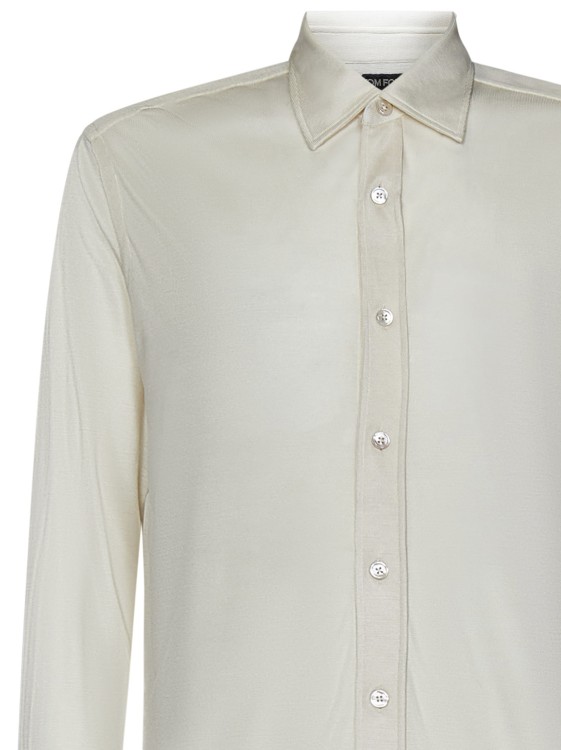 Shop Tom Ford Long-sleeved Silk Shirt In White