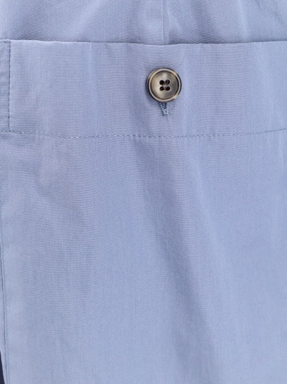 Shop Dries Van Noten Cotton Trouser With Frontal Pinces In Blue