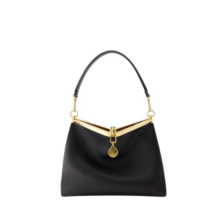 Shop Etro Vela Shoulder Bag - Leather - Black