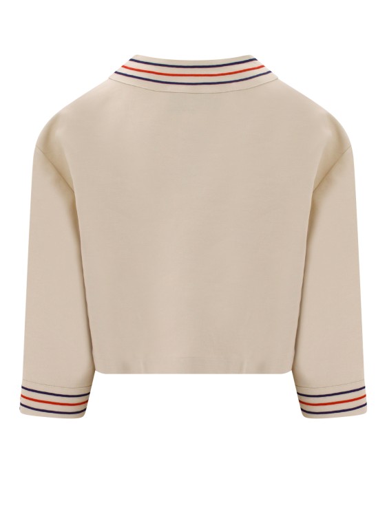 Shop Gucci Anchor Patch Linen And Cotton Shirt In Neutrals