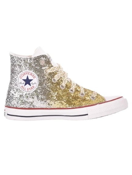 Converse Chuck Taylor Hi Silver, Gold In Pink