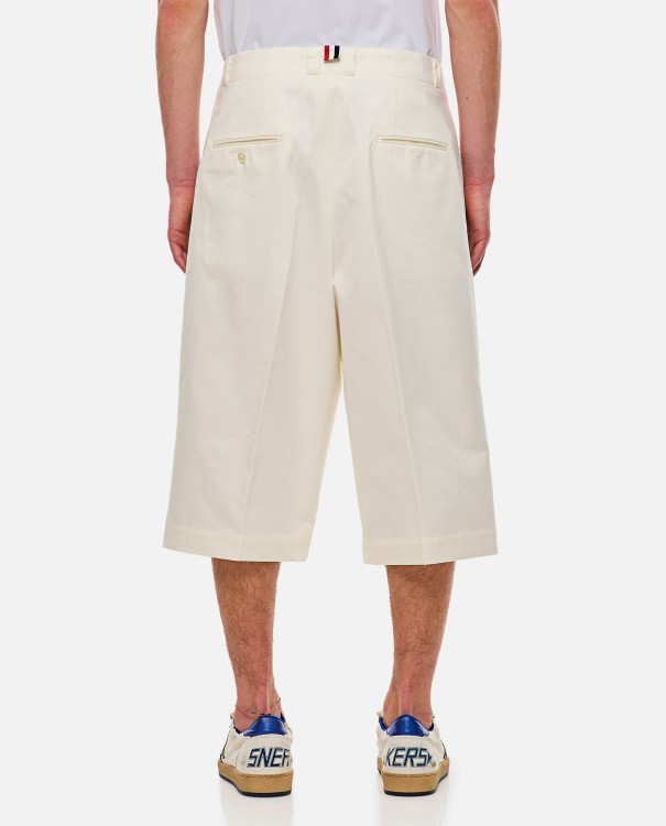 Shop Thom Browne Cotton Bermuda Shorts In White