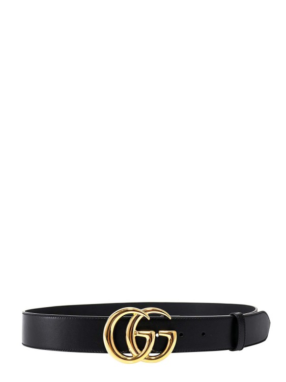Gucci Gg Marmont Leather Belt In Black