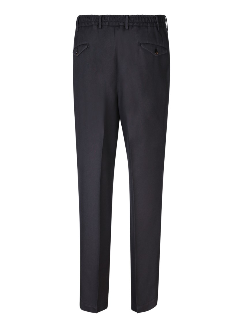 Dell'oglio Tailored Wool Trousers With Elegant Fit And Versatile Style In Black