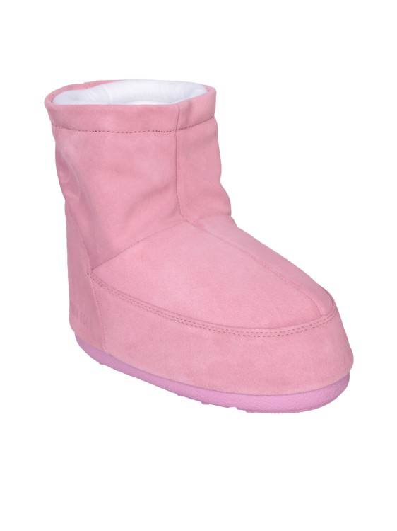 Shop Moonboot Suede Ankle Boot In Pink