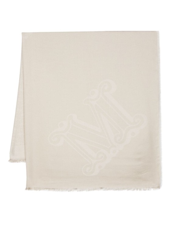 Max Mara Printed Silk Blend Foulard In Neutrals