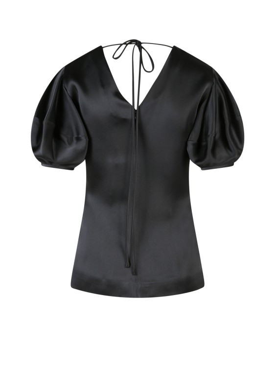 Shop Stella Mccartney Viscose Blend Top With Frontal Ring In Black