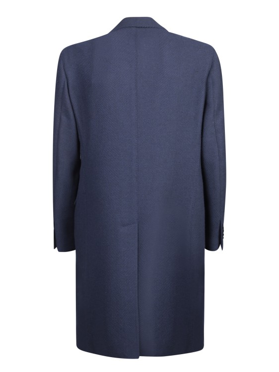 Shop Lardini Wool-blend Coat In Blue