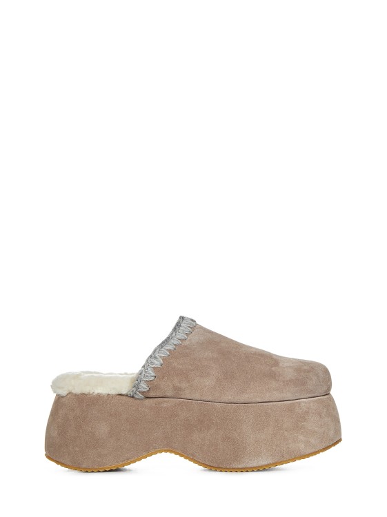 Mou Chunky Platform Sabot In Brown